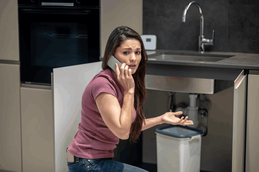 How do I remove a clog in my kitchen sink?
